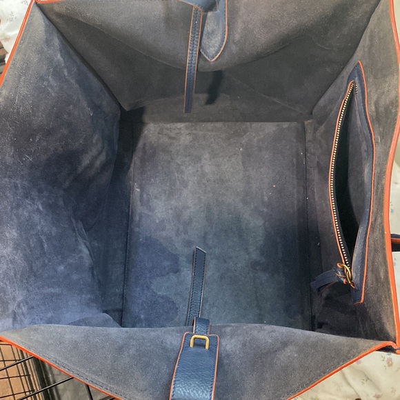 Celine navy blue leather medium phantom luggage tote. - Picture 2 of 3